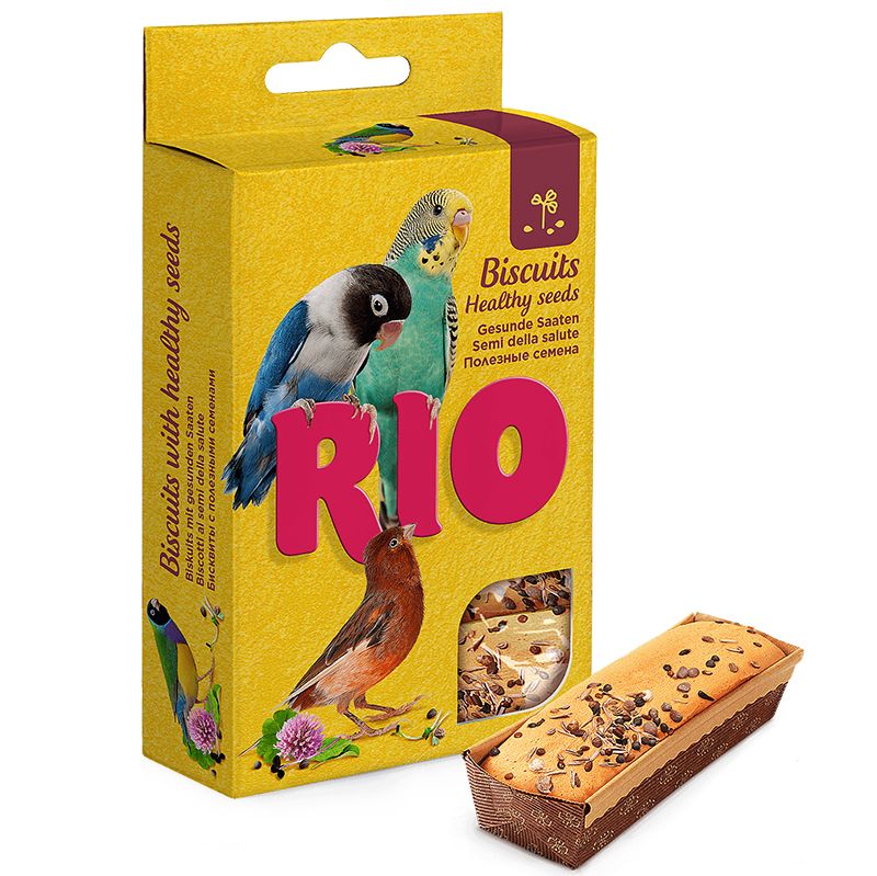 Лакомство для птиц RIO Бисквиты с полезными семенами 5х7г лакомство для птиц padovan biscuit classic бисквиты яичные 30г