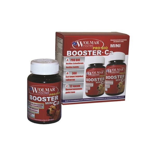 Витамины для щенков WOLMAR INSOME Pro Bio Booster Ca Mini для мелких пород 360таб