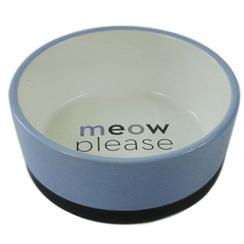 Миска для животных Foxie Meow серо-голубая керамическая 14х5,5см 360мл миска dezzie для собак 500мл черно серо голубая