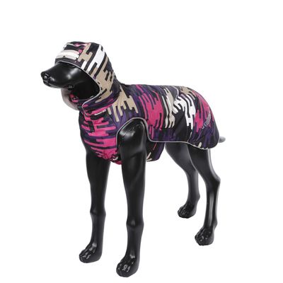 Куртка для собак RUKKA зимняя 25см Розовый пестрый дождевик для собак rukka wave raincoat 25см розовый