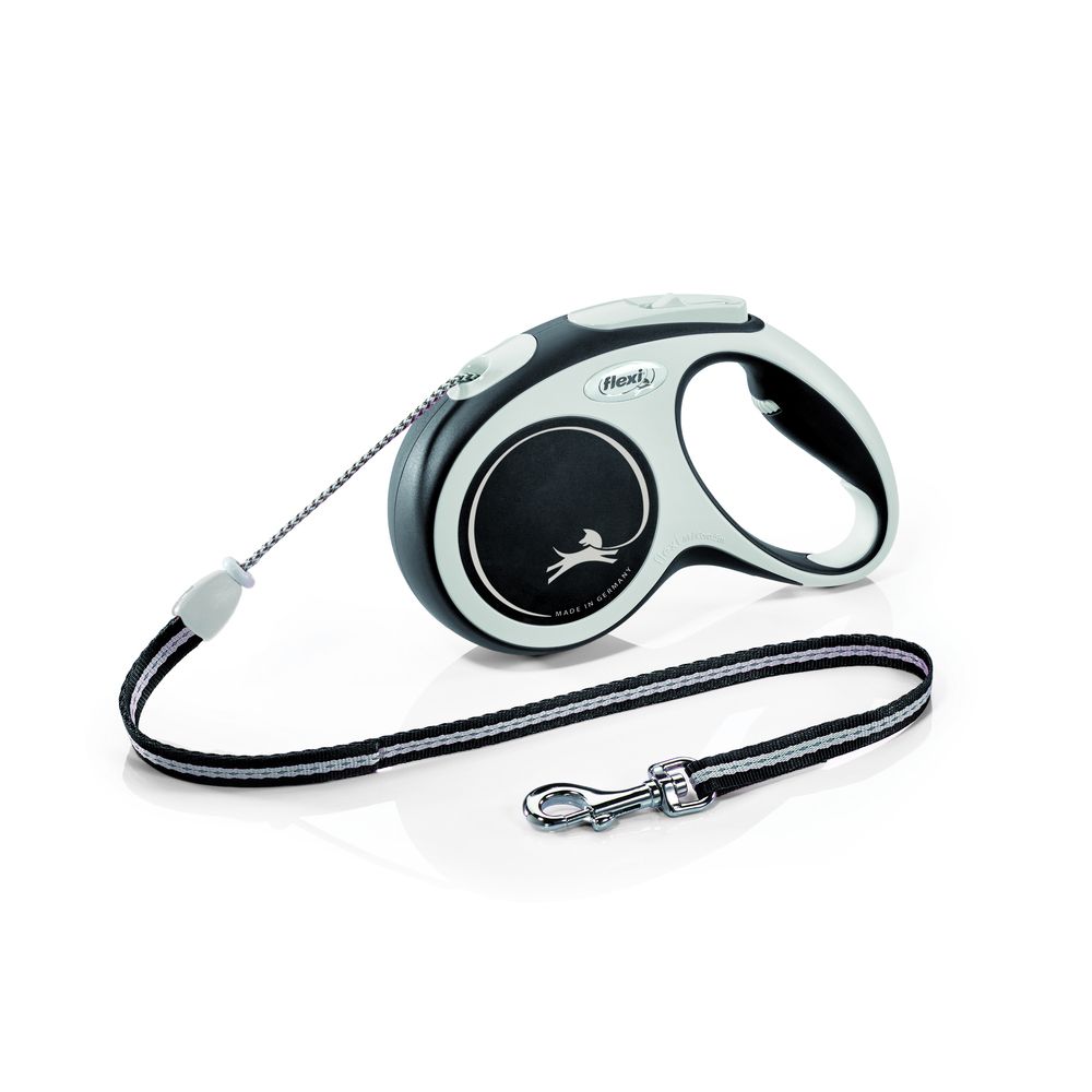 Рулетка для собак Flexi New Line Comfort М до 20 кг, трос 5 м серый/черный