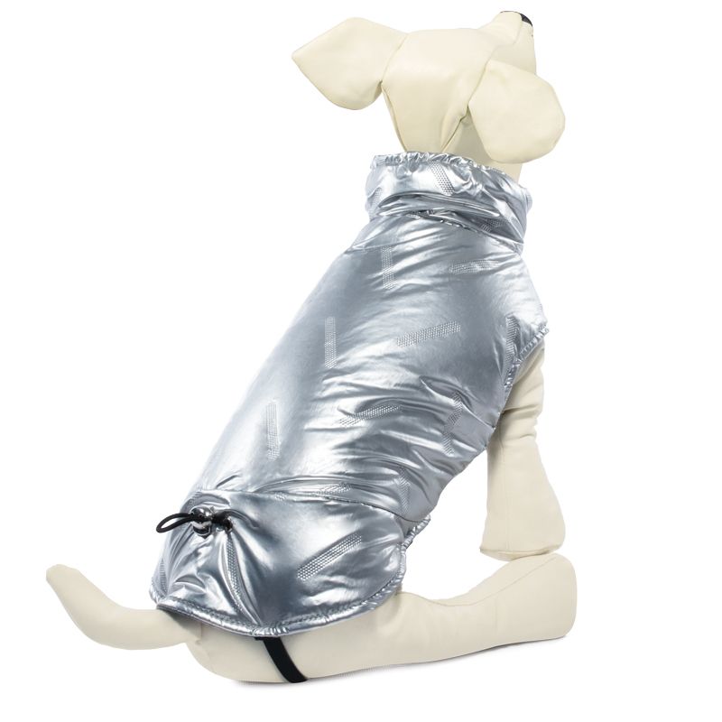 попона для собак triol костюм деда мороза m красный размер 30см серия new year Попона для собак TRIOL Be Trendy Silver утепленная M, размер 30см