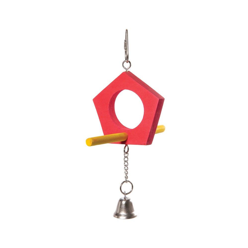 Игрушка для птиц TRIOL Качели-домик 17,5/20,5х12,5см игрушка для птиц качели бусинки с колокольчиками triol