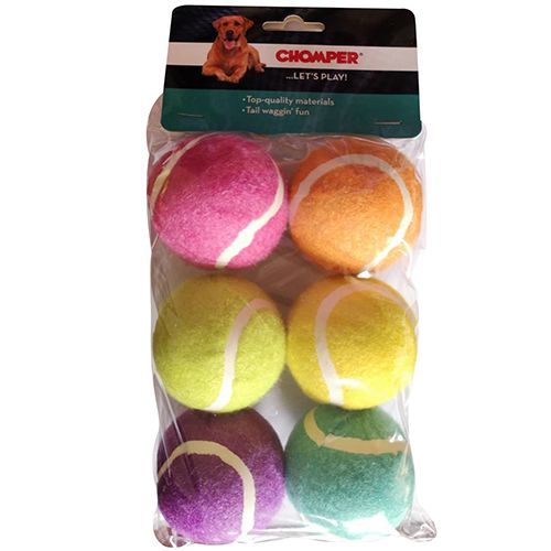 Игрушка для собак CHOMPER Dogicorn Набор Теннисные мячики 6,5см 6шт nobby игрушка для собак мячики мордашки