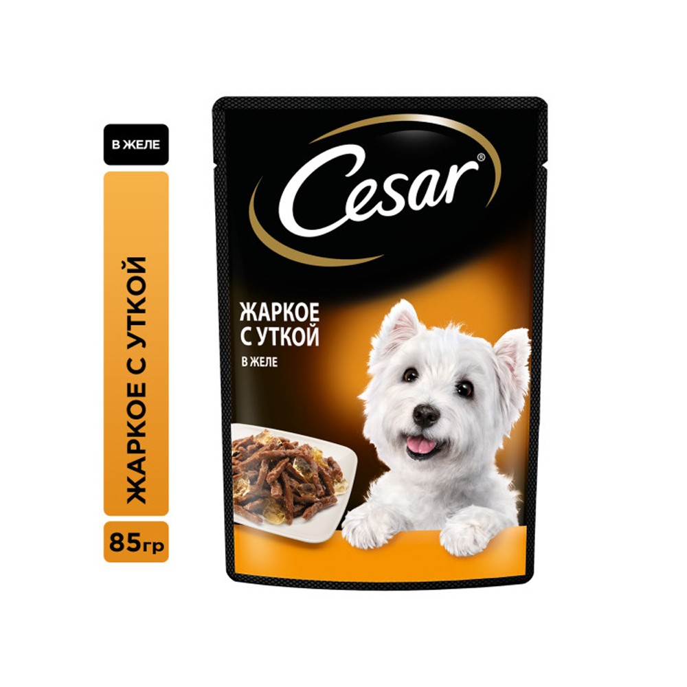 влажный корм cesar для собак жаркое с уткой пауч 85 г Корм для собак Cesar Жаркое с уткой пауч 85г