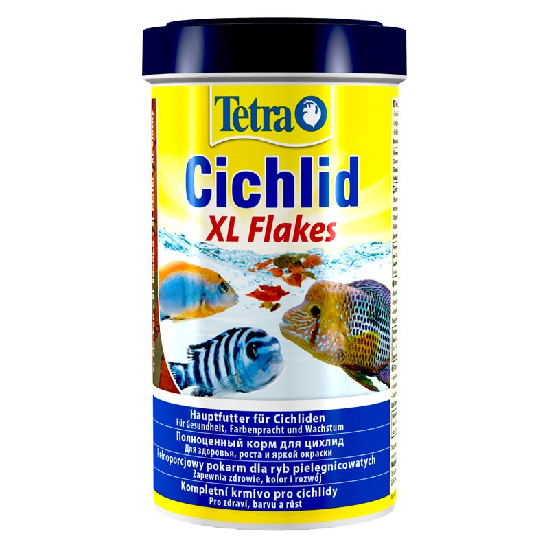 Корм для рыб TETRA Ciсhlid XL Flakes крупные хлопья для всех видов цихлид 500мл корм tetra cichlid xl для всех видов цихлид крупные хлопья 500 мл