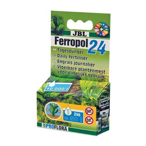 Удобрение для растений JBL Ferropol 24 Ежедневное комплексное, для аквариумных растений 50мл удобрение комплексное для растений dennerle plant elixir 500 мл
