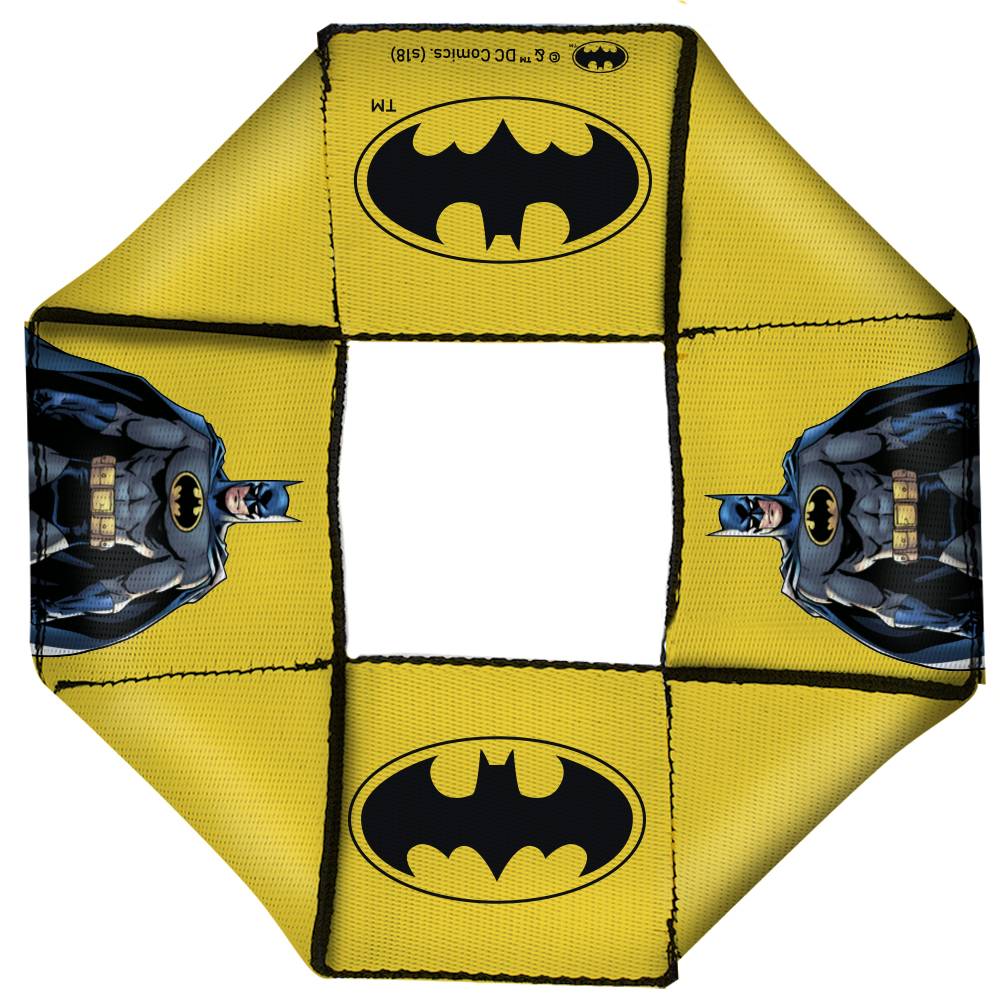 Игрушка для собак Buckle-Down Фрисби Бэтмен мягкая с пищалкой, желтый мягкая игрушка бэтмен logo 17 см