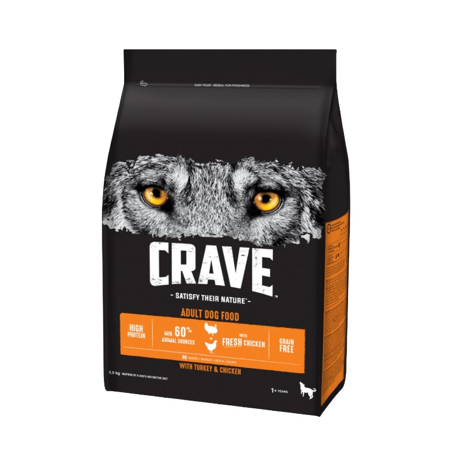 Корм для собак Crave Курица, индейка сух. 2,8кг