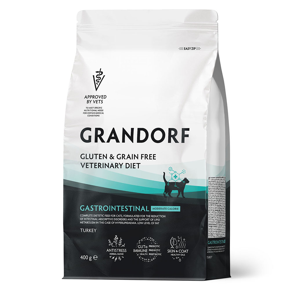 Корм для кошек GRANDORF VET ERINARY DIET Cat Gastrointestinal Moderate Calorie сух 400г 1121₽