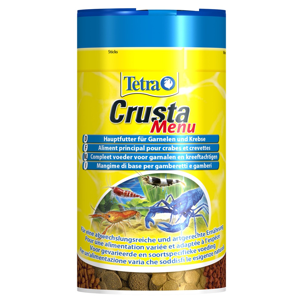Корм для рыб TETRA Crusta menue для раков и креветок, 4 вида 100мл смесь любимое блюдо 55г для вкусных вареных креветок и раков