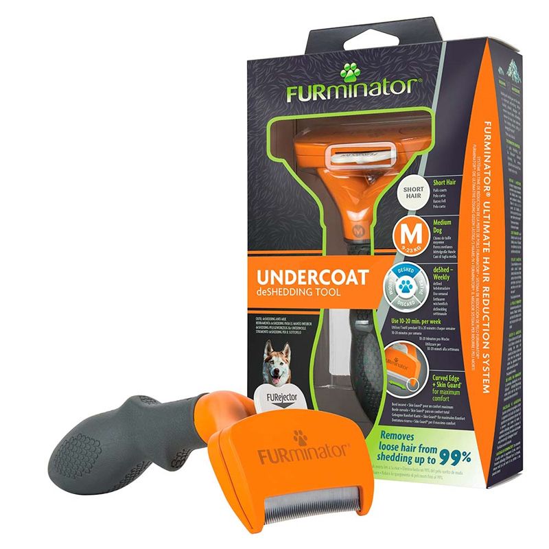 Фурминатор для собак FURminator M для средних короткошерстных пород furminator short hair small dog s для короткошерстных собак мелких пород 1 шт