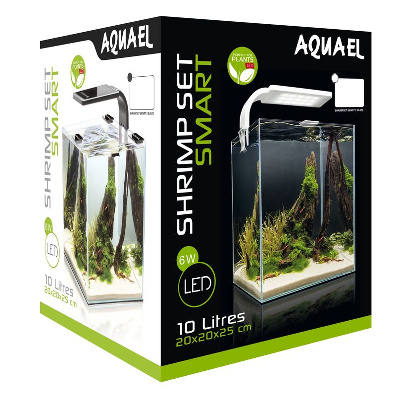 Аквариум AQUAEL SHRIMP SET SMART LED PLANT ll 10 черный (10 л) aquael shrimp set smart led plant ll 30 набор без крышки черный 30л
