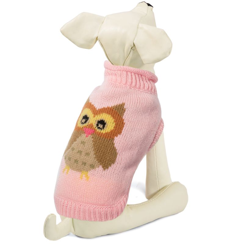 Свитер для собак TRIOL Сова L, розовый, размер 35см свитер triol панда для собак l 35см зеленый