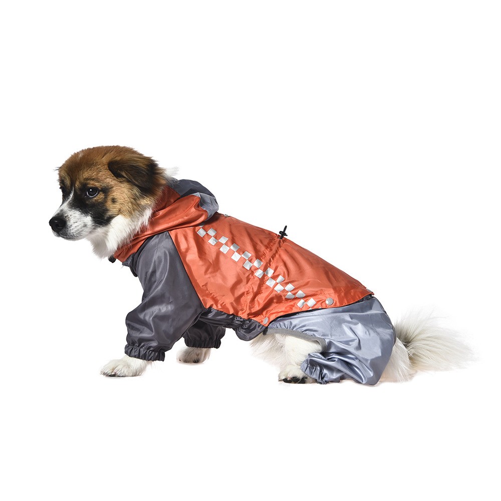 цена Комбинезон-дождевик для собак Foxie Ray трансформер L (длина спины 40см, обхват груди 38-42см) рыжий