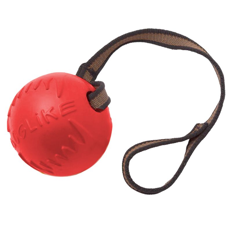 Игрушка для собак DOGLIKE Мяч с лентой  большой (Коралловый)