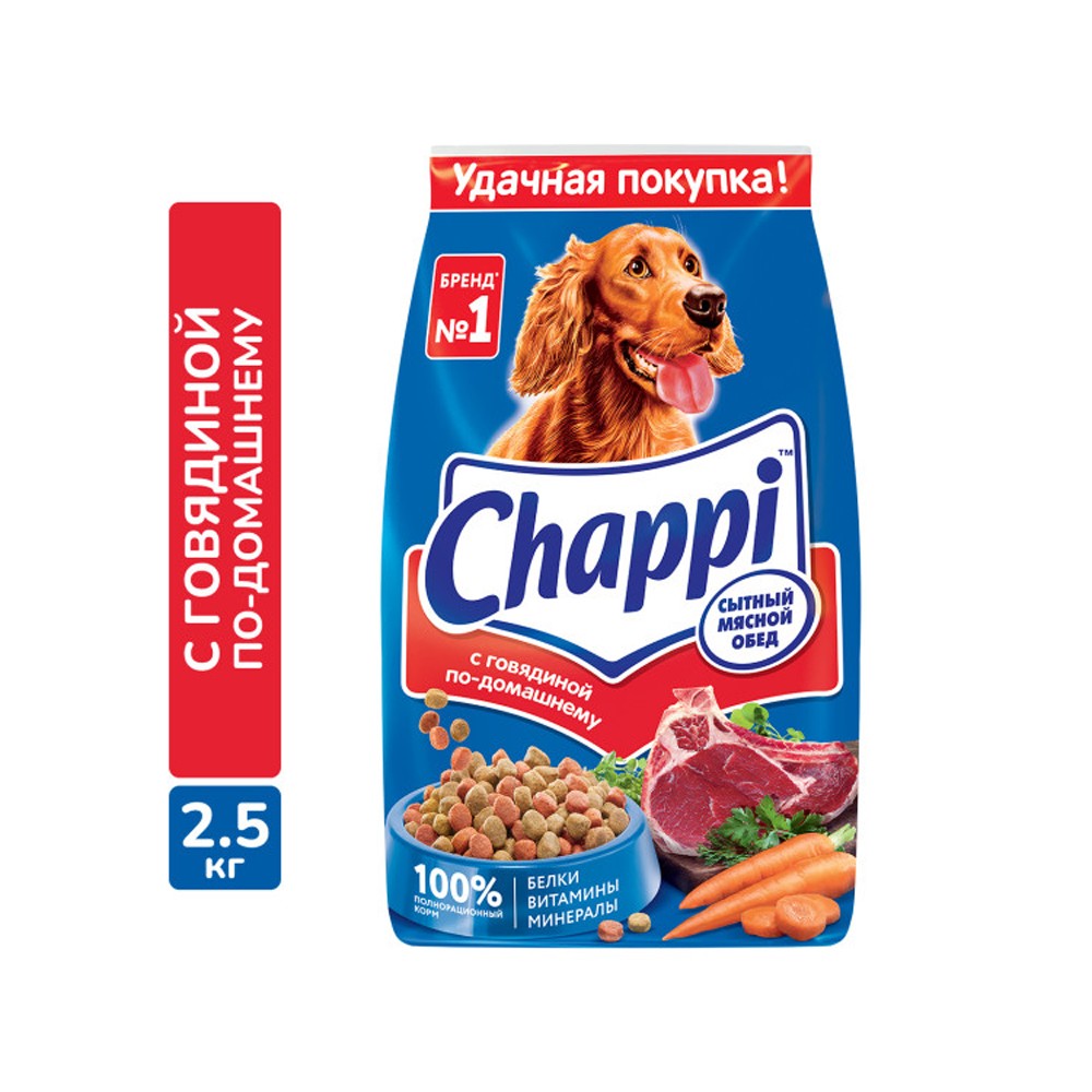 Корм для собак Chappi Говядина сух. 2,5кг