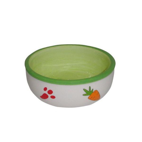 Миска для грызунов Foxie Green зеленая керамическая 105х105х3см 170мл 328₽