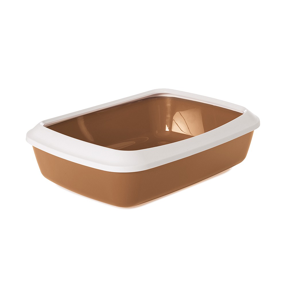 Туалет для кошек SAVIC Iriz с бортом белыйкоричневый 50см 1298₽