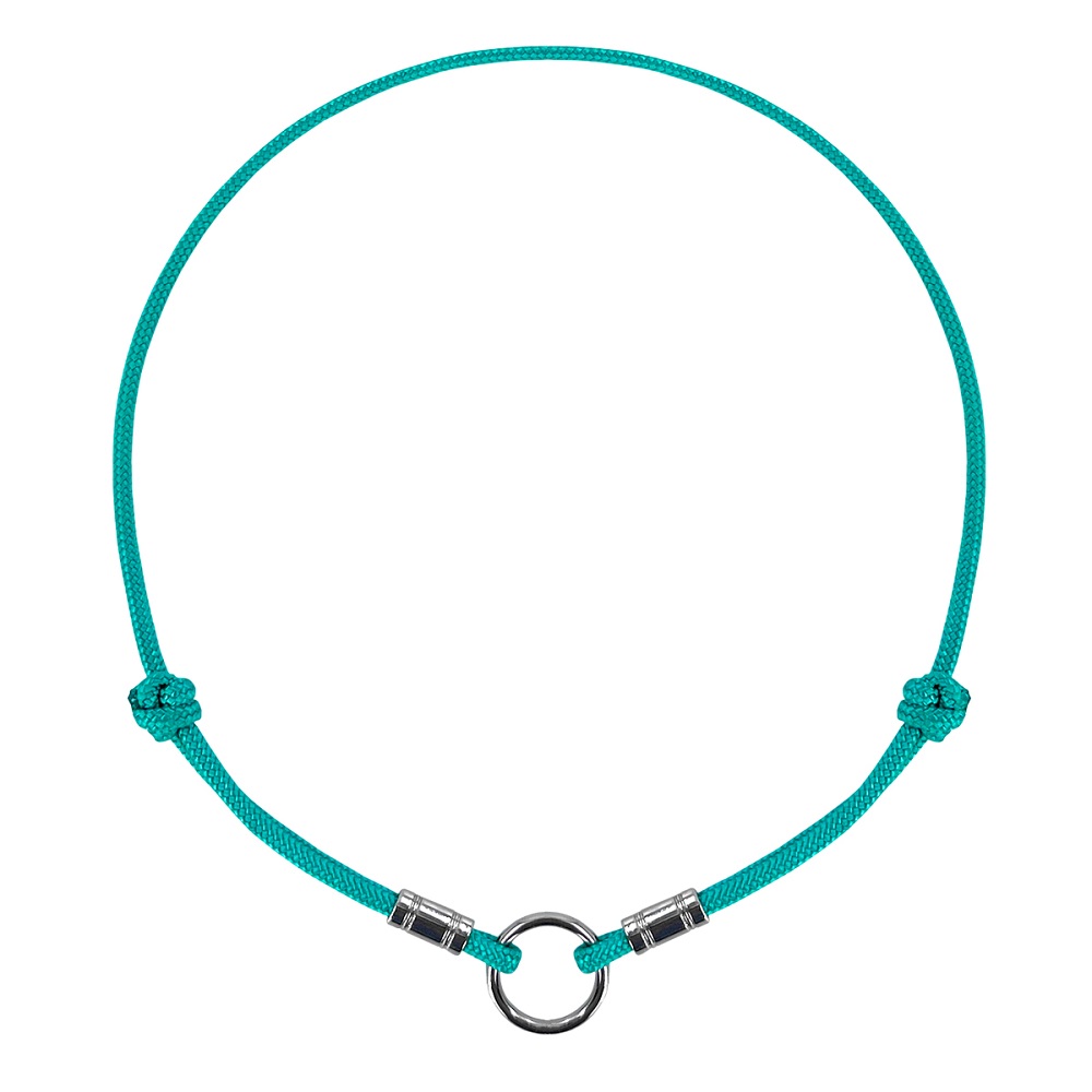 Ошейник для собак ZOO ONE для адресника круглый 3мм 18-30см бирюзовый 471₽