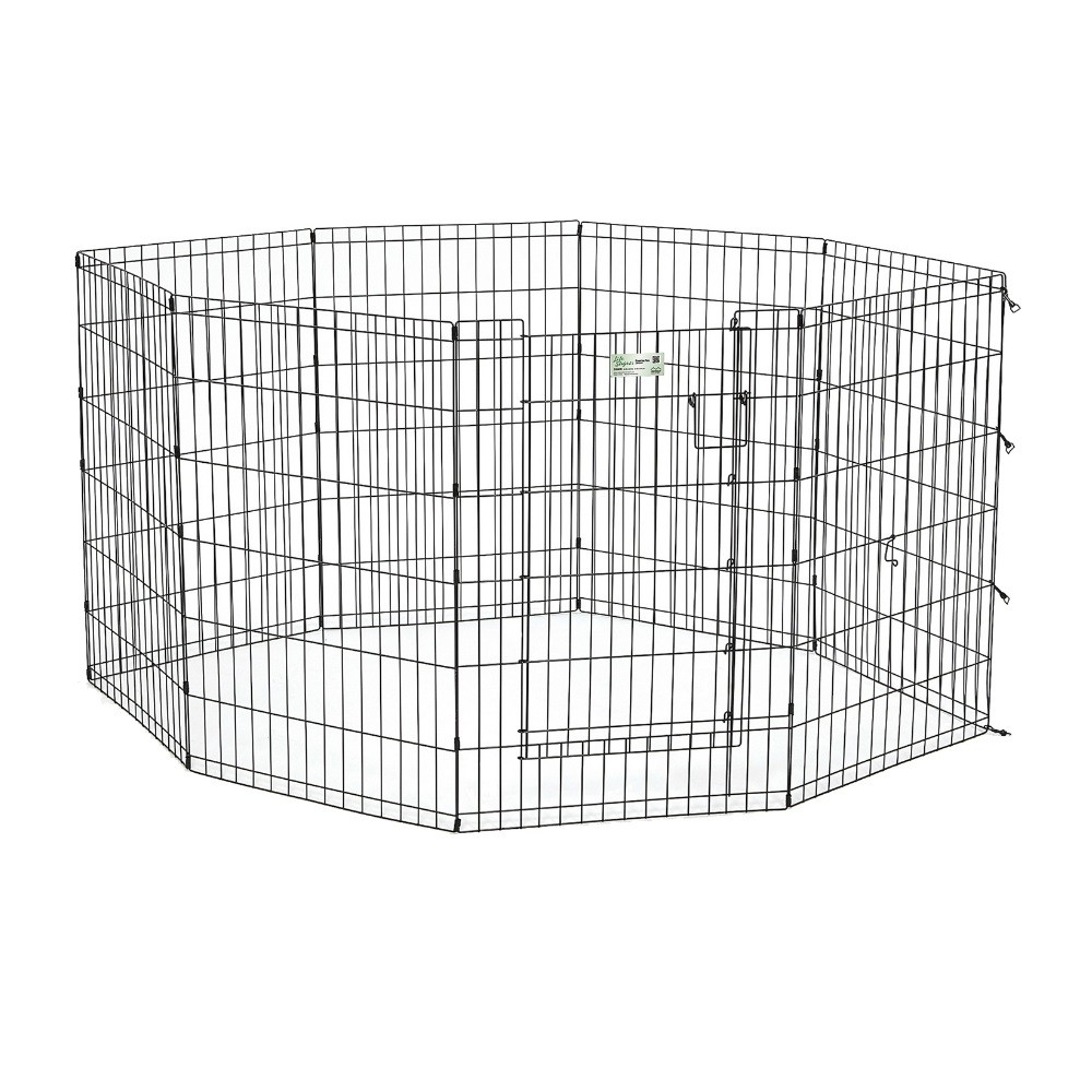 Вольер для собак MidWest Life Stages 8 панелей 61х91h см, с дверью-MAXLock черный
