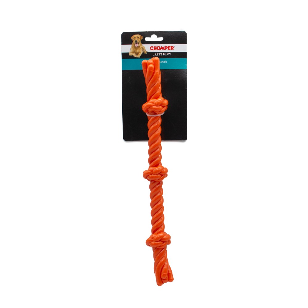 Игрушка для собак CHOMPER Infinity Канат с узлами из резины 43см игрушка 1 грейфер веревка для собак с двумя узлами 37см