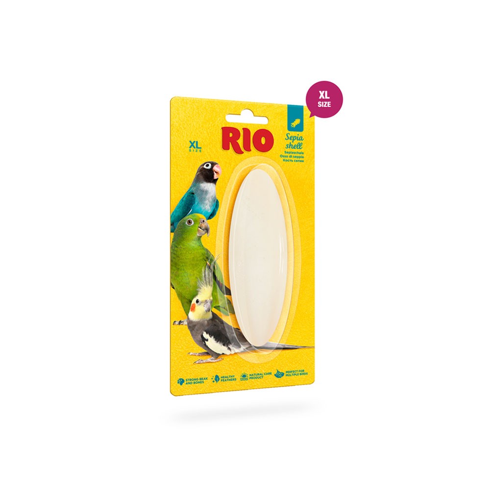 Минеральный камень для птиц RIO Кость сепии, XL размер рио рио кость сепии панцирь каракатицы xl