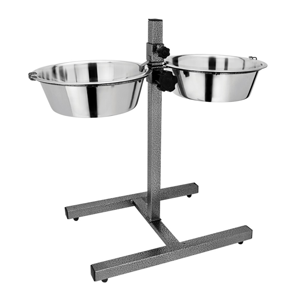 Миска для собак Mr.Kranch двойная из нержавеющей стали на штативе 2х4,1л