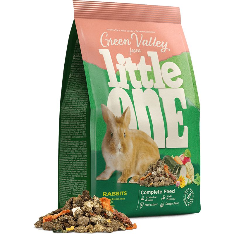 цена Корм для грызунов Little one Зеленая долина из разнотравья для кроликов 750г