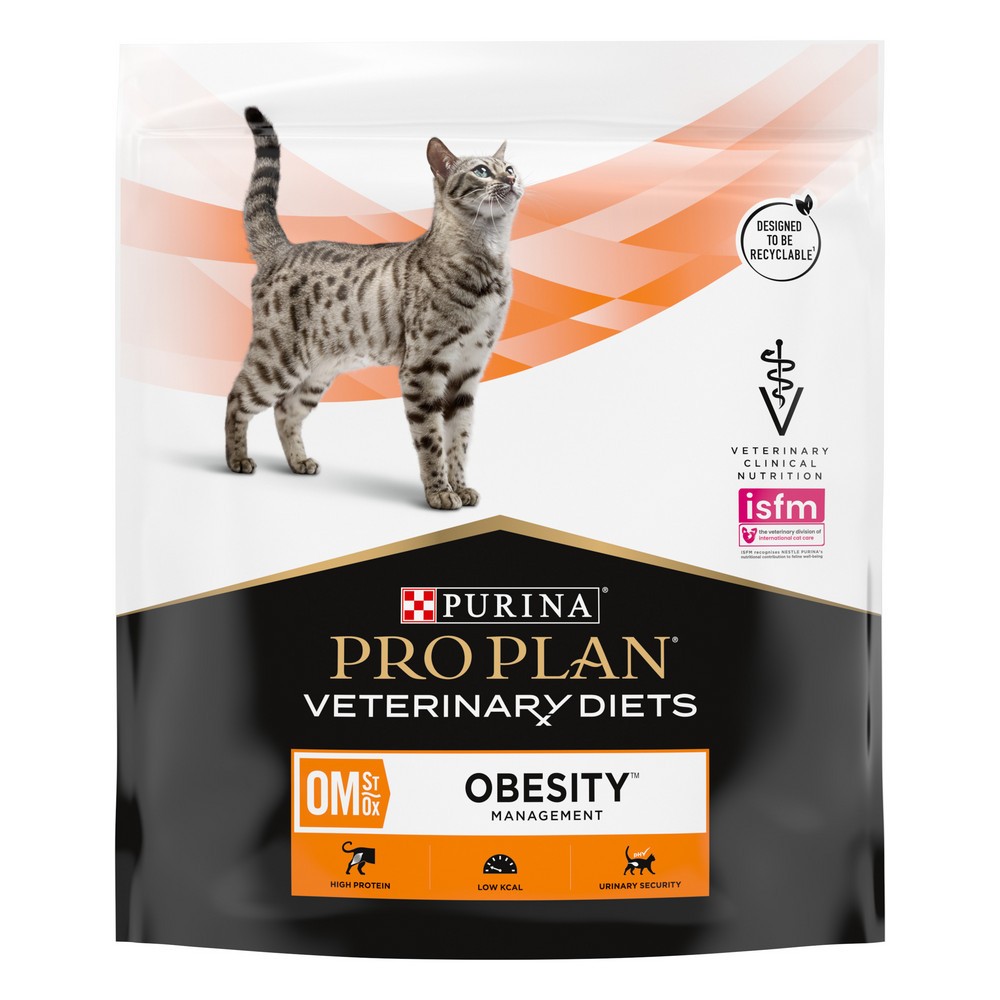 Корм для кошек Pro Plan Veterinary Diets OM при ожирении сух. 350г корм для собак pro plan veterinary diets en при расстройствах пищеварения сух 12кг