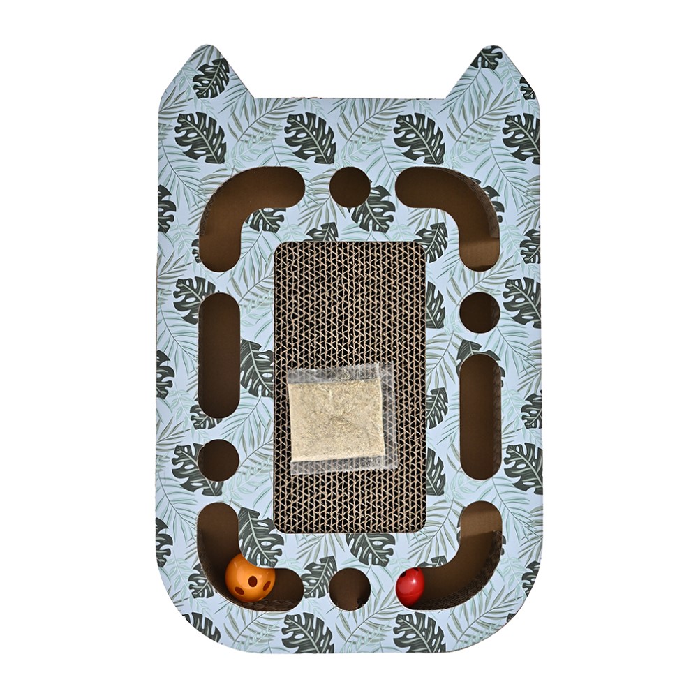 Когтеточка для кошек Foxie Fern с игровым треком 28х44х5см картон 448₽