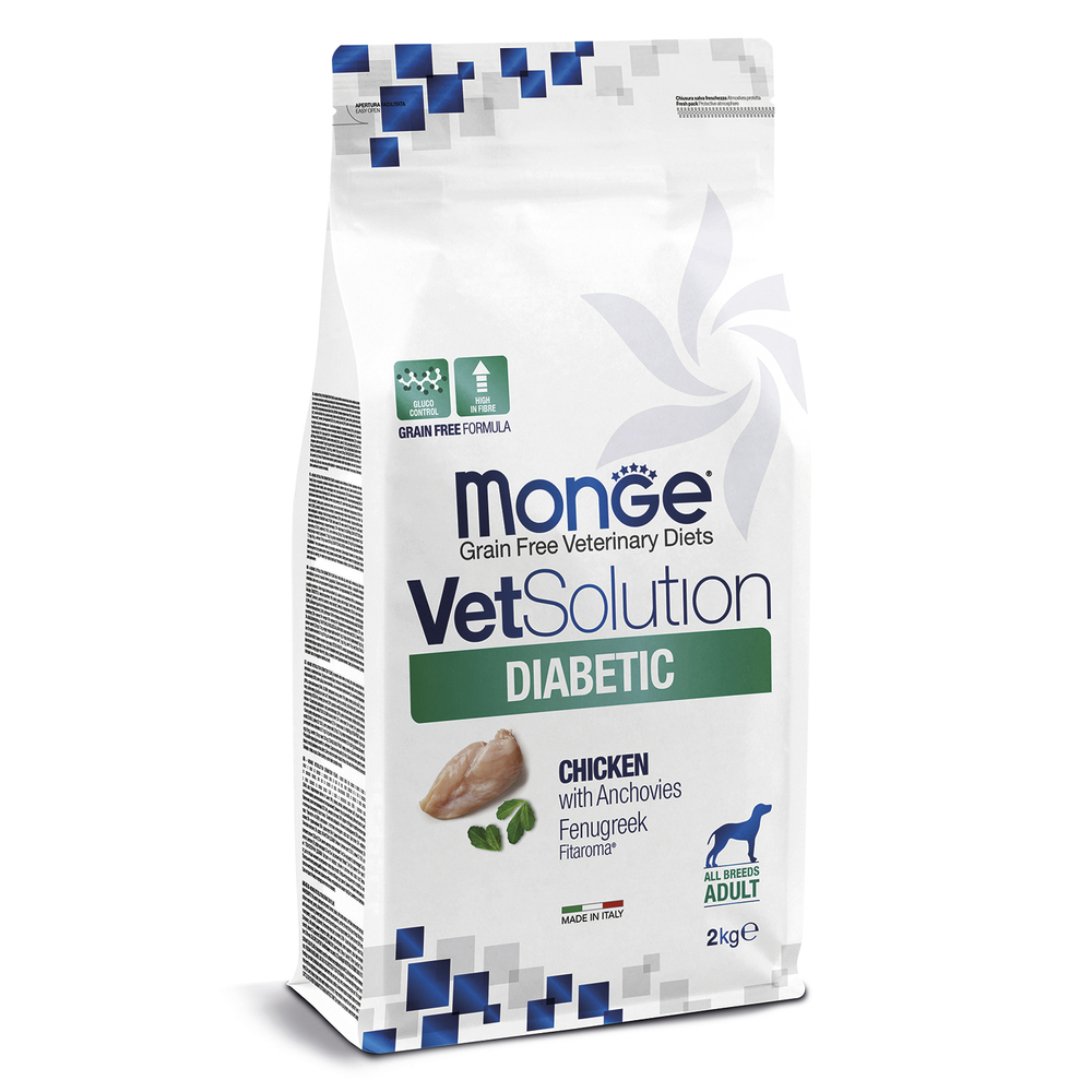 Корм для собак Monge VetSolution Diabetic при сахарном диабете сух. 2кг