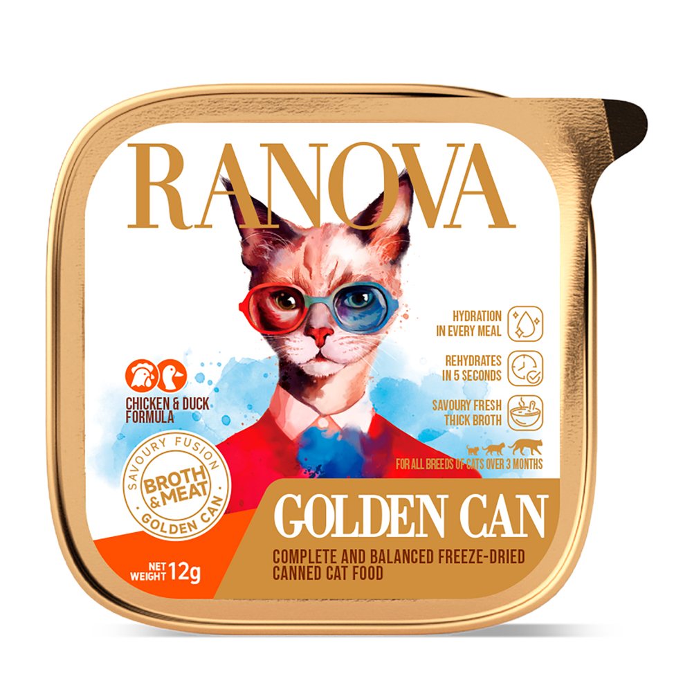 Корм для кошек RANOVA сублимированный с курицей и уткой 12г 268₽