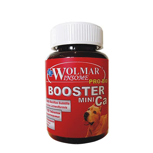 Поливитамины для собак WOLMAR Pro Bio Booster Ca Mini с кальцием для мелких пород 180таб