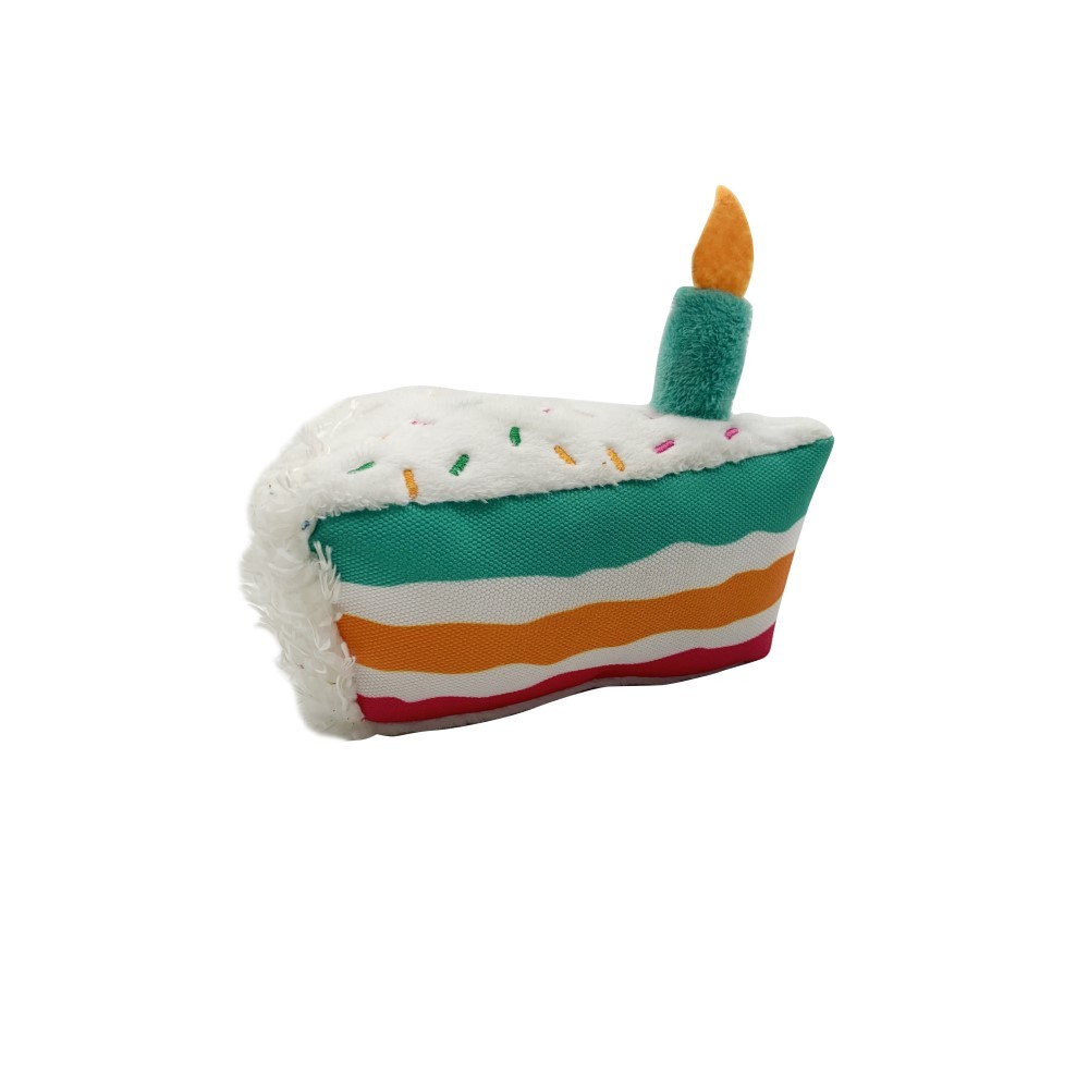 Игрушка для собак CHOMPER Birthday сake Кусок торта плюш с пищалкой игрушка для собак chomper tropicool звери шуршащие с пищалкой плюш 25см