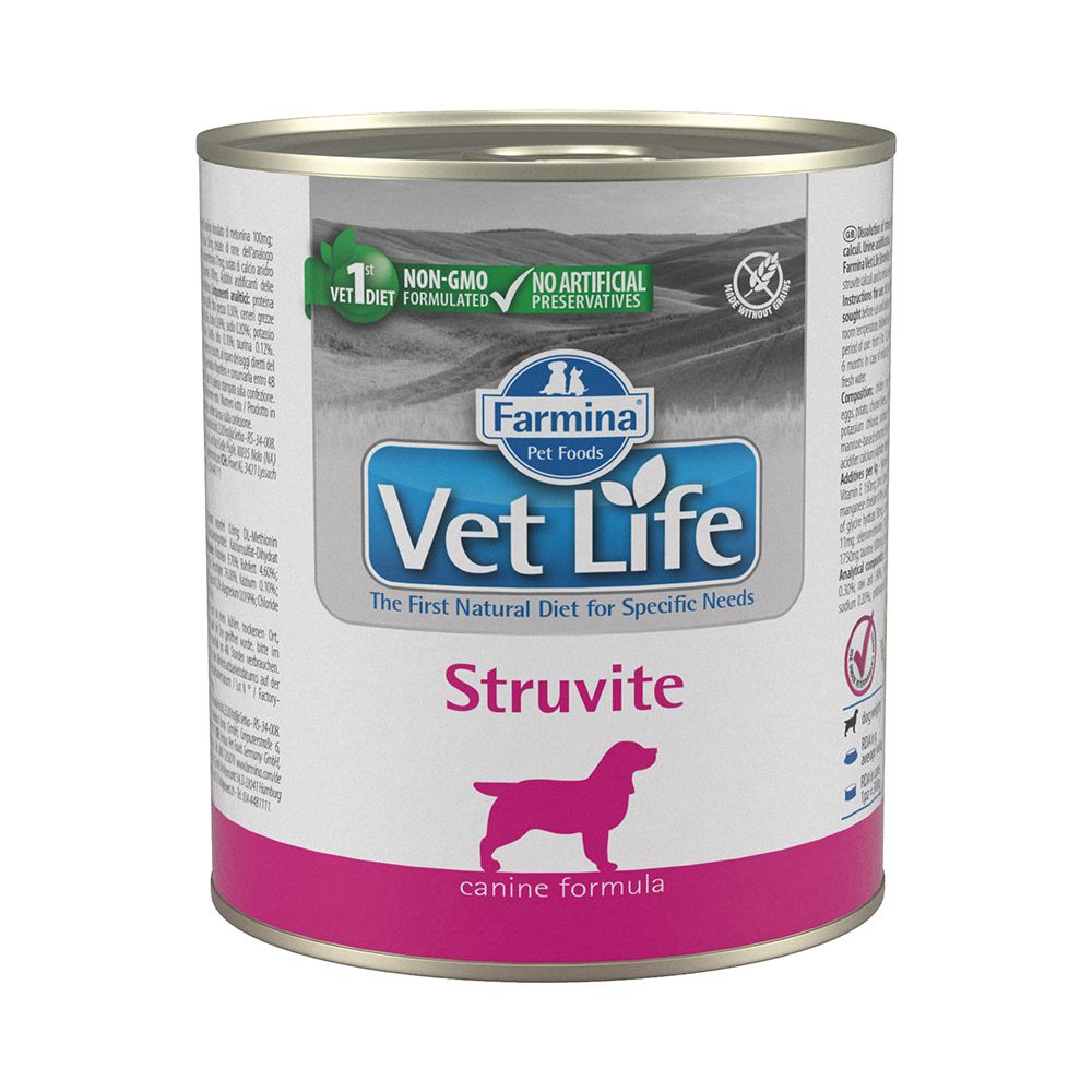 Корм для собак Farmina Vet Life Struvite при МКБ паштет банка 300г корм для кошек farmina vet life gastrointestinal при заболеваниях жкт паштет банка 85г