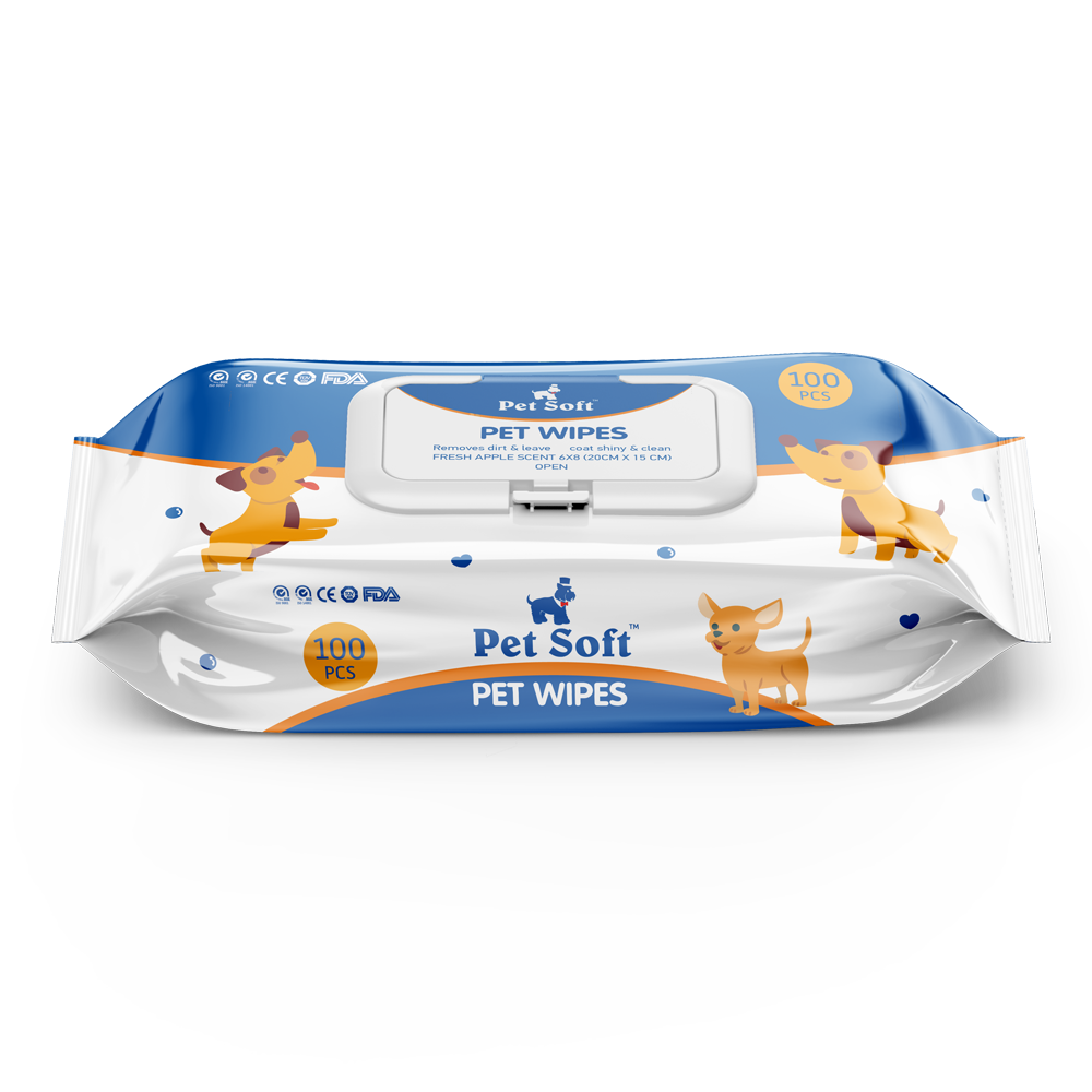 Влажные салфетки для животных Dono Pet Soft Wipes, не оставляют следов, 100шт