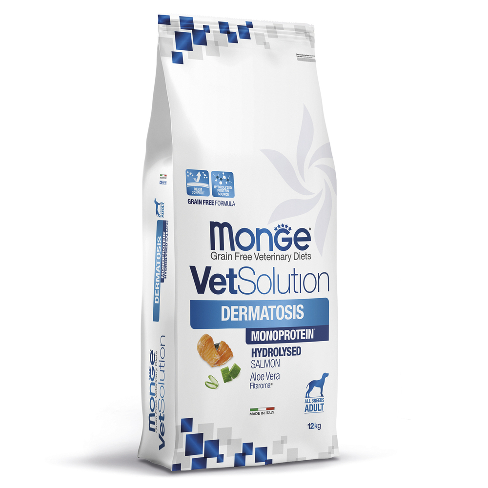 Корм для собак Monge VetSolution Dermatosis с чувствительной кожей сух. 12кг