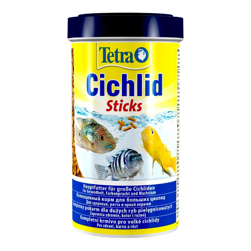 Корм для рыб TETRA Cichlid Sticks для всех видов цихлид в палочках 500мл корм для рыб tetra cichlid xl sticks для всех видов цихлид палочки 1000мл