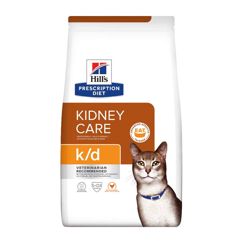 Корм для кошек Hill's Prescription Diet Feline K/D при заболевании почек профилактика МКБ сух. 400г