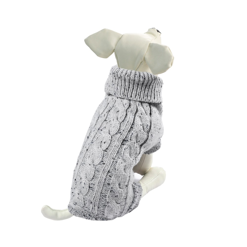 свитер косички xs серый размер 20см triol шт Свитер для собак TRIOL Косички XS, серый, размер 20см