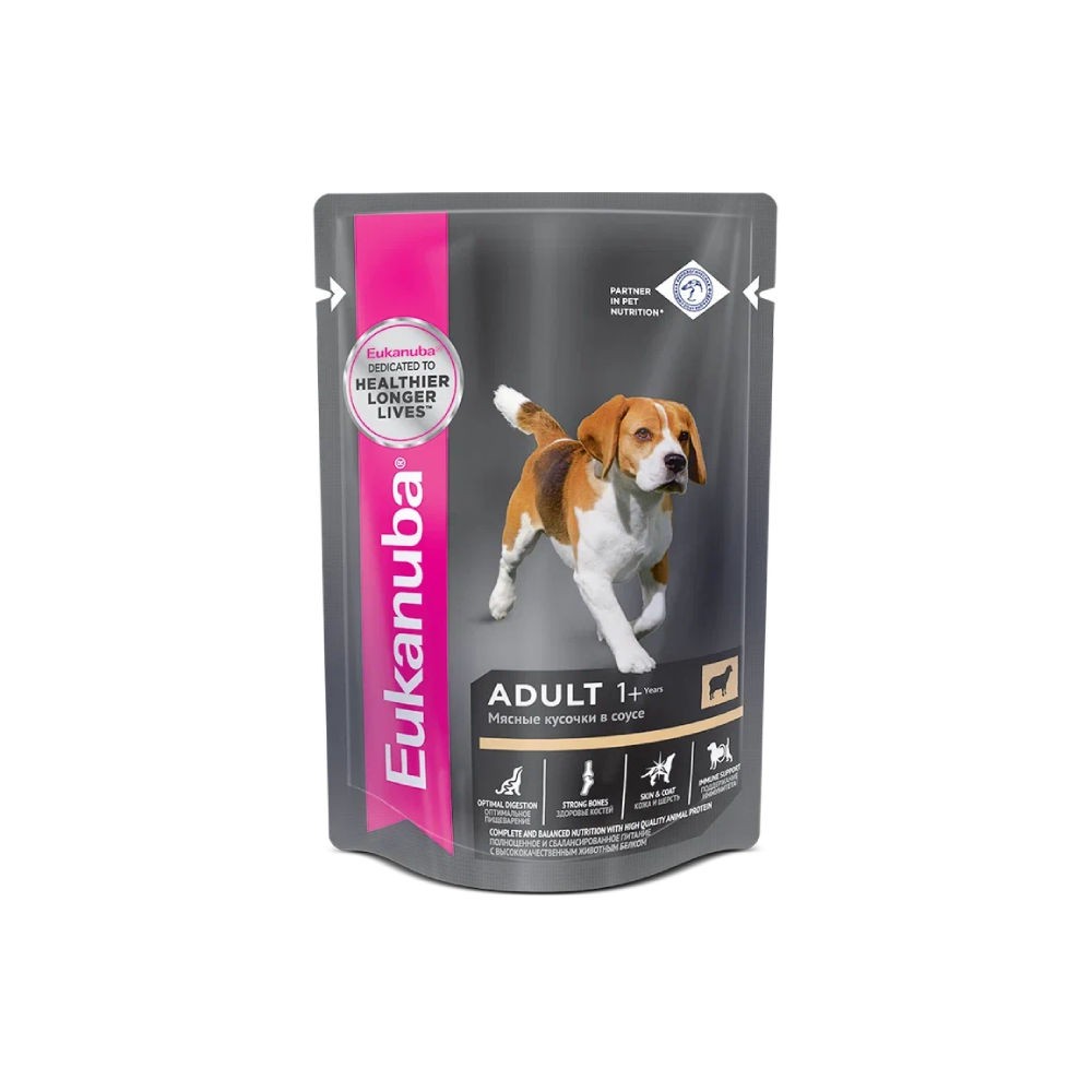 Корм для собак Eukanuba ягненок в соусе пауч 100г 107₽