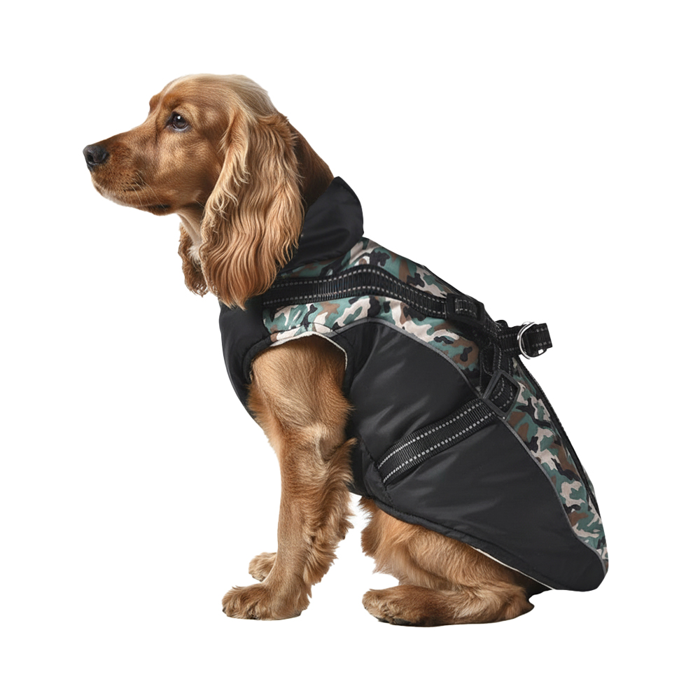 Куртка со шлейкой для собак Foxie Army р L длина спины 40см обхват груди 57-63см 749₽