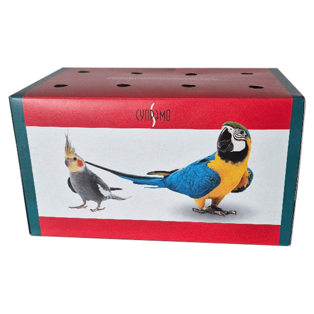 Переноска для грызунов и птиц Padovan TRASPORTINO grande одноразовая картонная 22,5х12,5х12,5см