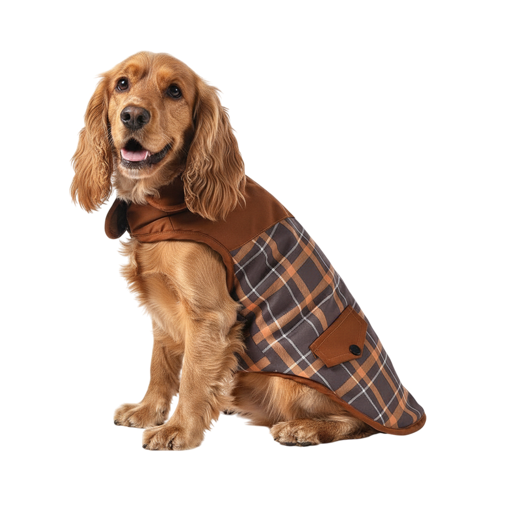 Попона для собак Foxie Old school разноцветная р M длина спины 35см обхват груди 52-58см 699₽