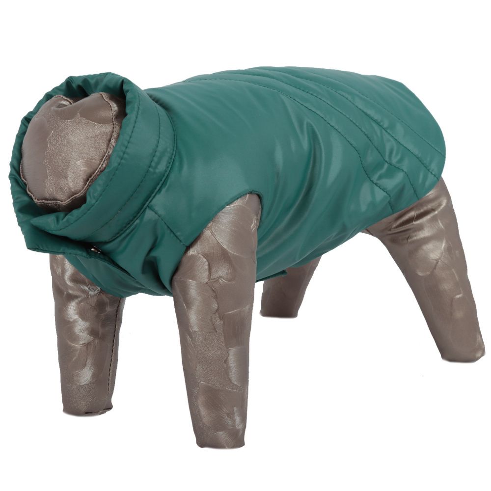 Жилет для собак YORIKI Страйп зеленый унисекс р. L 28см