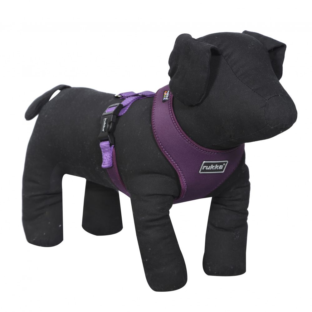 Шлейка для собак RUKKA Mini Сomfort 22-32см х 20см фиолетовая шлейка для собак rukka mini сomfort 22 32см х 20см фиолетовая