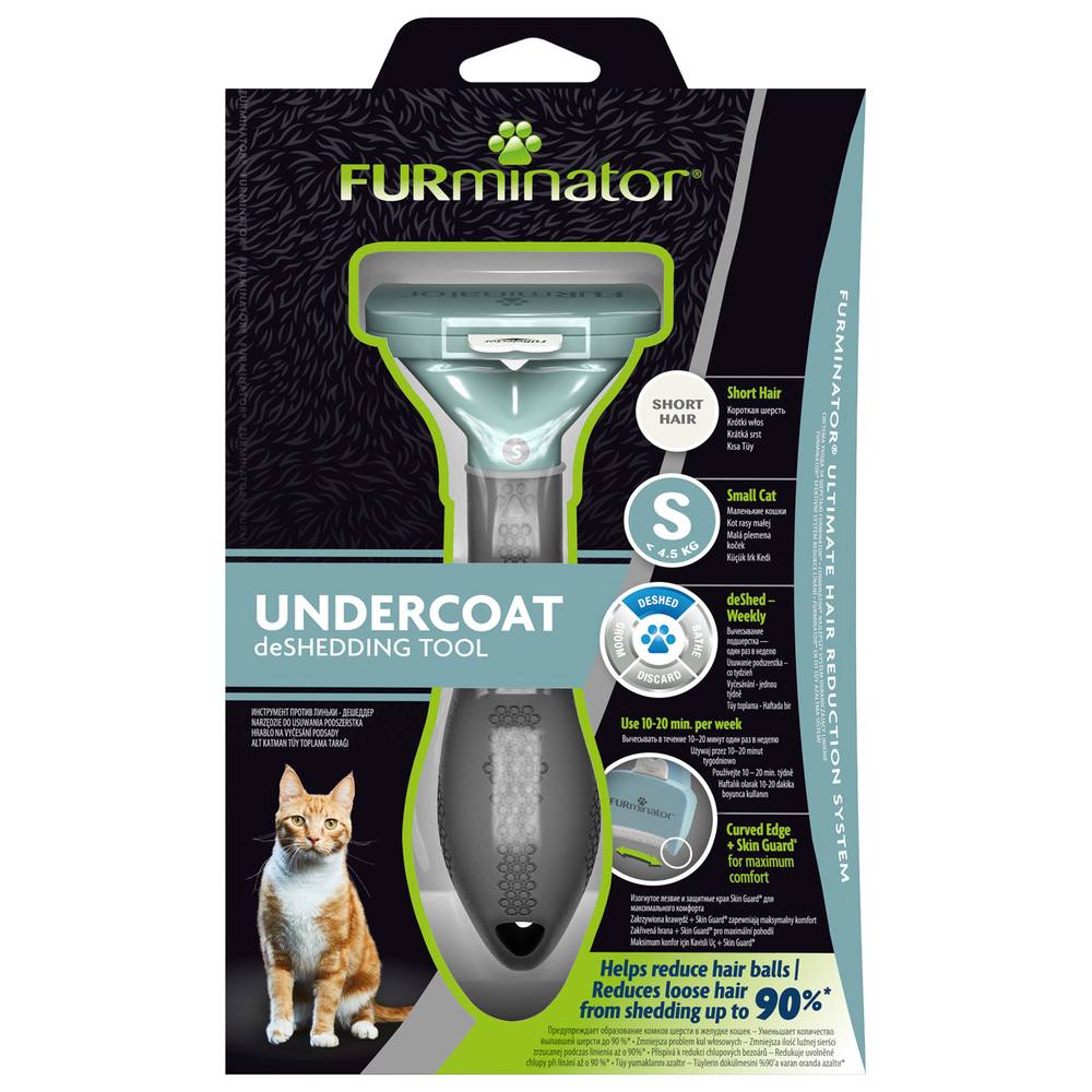 Фурминатор FURminator S для маленьких кошек c короткой шерстью furminator furminator фурминатор m l для больших кошек c длинной шерстью 226 г