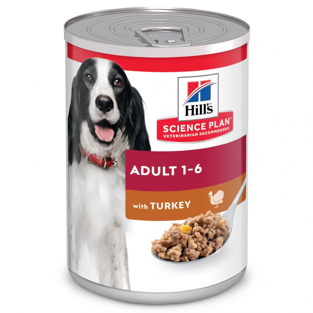 Корм для собак Hill's Science Plan индейка банка 370г загуститель пищи для взрослых и детей с 3 лет банка disphagia нутриэн 370г
