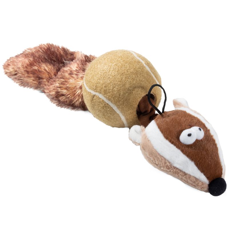 Игрушка для собак GIGWI Catch & Fetch Барсук с пищалками 32см gigwi gigwi игрушка белка с пищалками ткань резина 67 г